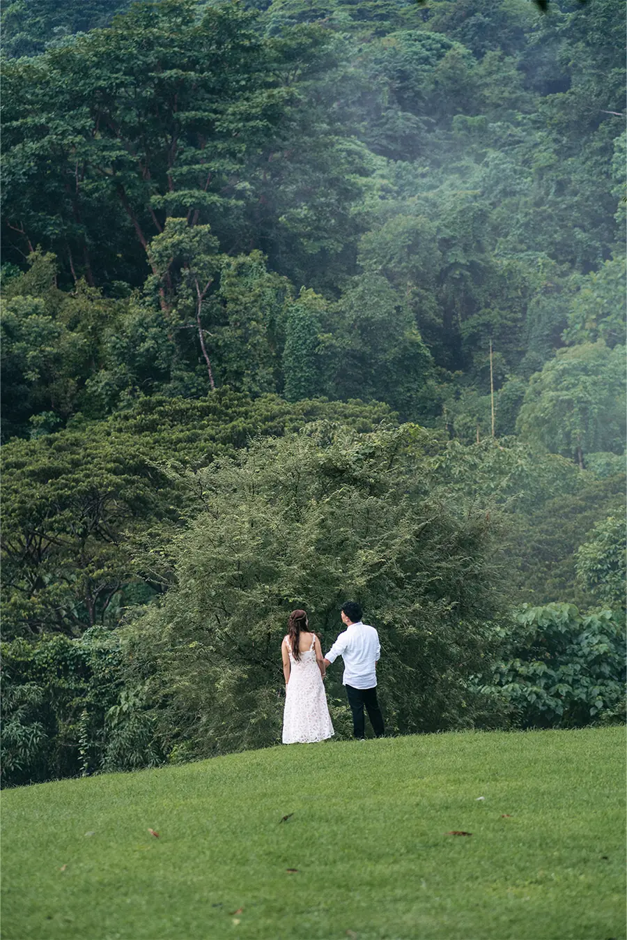 Paul and Jaimie, pre-wedding shoot — into the mist